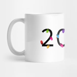 2021 text light bulb Mug